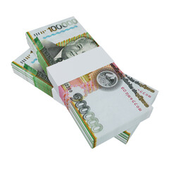 Laos Currency Kip 100.000: Stack of LAK Laos banknote