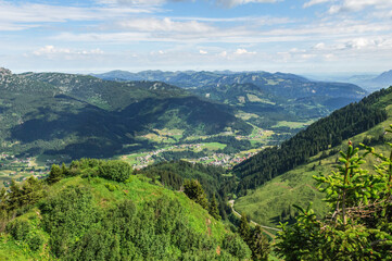 schöner Ausblick ins Kleinwalsertal bei Riezlern