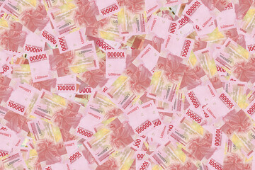 Random Banknote Indonesia Currency 100.000 Rupiah