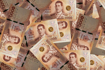 Random Banknote Thailand Currency 1000 Baht
