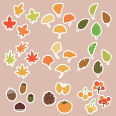 カットイラスト_秋の自然セット