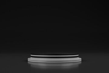 minimalist illustration podium scene for product background on 3d rendering