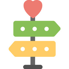 Signpost with Heart Sign  © creativestall