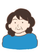安心した表情の統合失調症の女性のイラスト