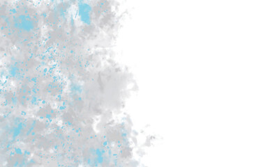 Modern Rough Vector Background. Old Paintend Wall Style Layout. Blank with the Effect of an Old Carelessly Painted Wall. No Text. Light Gray and Blue Stains with Blue Splashes on a White Background.