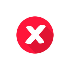 red cross icon for things that should not be done or forbidden