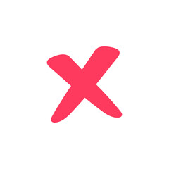 Obraz premium red cross icon for things that should not be done or forbidden