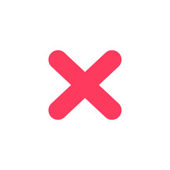 Obraz premium red cross icon for things that should not be done or forbidden