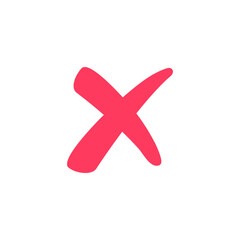 red cross icon for things that should not be done or forbidden