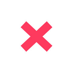 red cross icon for things that should not be done or forbidden