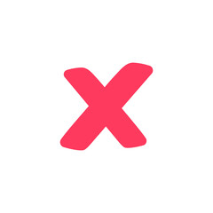 red cross icon for things that should not be done or forbidden