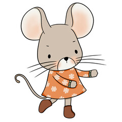 Cute mouse cartoon design character 