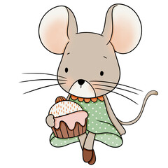 Cute mouse cartoon design character 