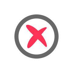 red cross icon for things that should not be done or forbidden
