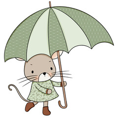 Cute mouse cartoon design character 