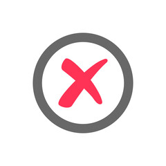 red cross icon for things that should not be done or forbidden