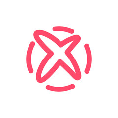 red cross icon for things that should not be done or forbidden