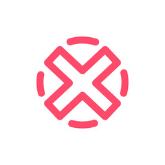 Fototapeta premium red cross icon for things that should not be done or forbidden