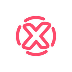 red cross icon for things that should not be done or forbidden