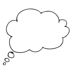 Speech Bubble icon hand drawn