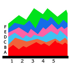 Business data graph icon sign design