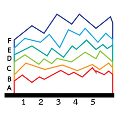 Business data graph icon sign design