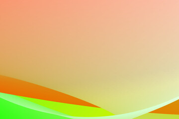 green orange yellowbright colorful minimalist gradient background with colorful gradient waves at the bottom
