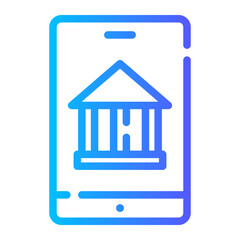 online banking gradient icon