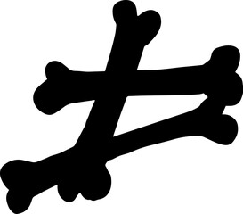 Fototapeta premium skull Silhouette Halloween. black and white image illustration