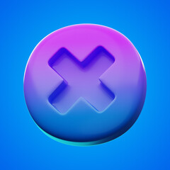 Obraz premium blue gradient premium game button on isolated background