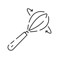 Cooking line icon. Boiling time, Frying pan and Kitchen utensils. Recipe pf chef linear vector. Restaurant with cook and meal. Mixer or blender