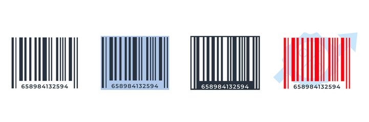 barcode icon logo vector illustration. Check code symbol template for graphic and web design collection