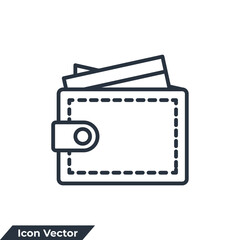 wallet icon logo vector illustration. wallet symbol template for graphic and web design collection