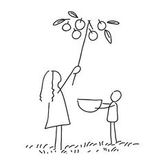 Fruit pickers clip art