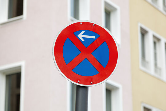 clearway traffic sign in a city street
