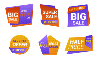 Set of retail sale tags