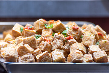 Chinese traditional food - fried stinky tofu