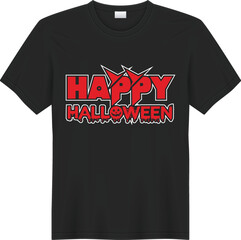 Happy Halloween Typography T-Shirt Design
