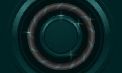 Luxurious black background with circle frame elements