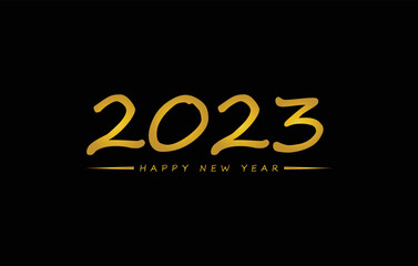 Fototapeta na wymiar Happy New Year 2023. Happy New Year 2023 text design for Brochure design, card, banner