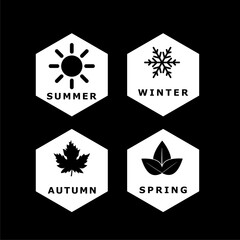 Fototapeta na wymiar Four Seasons logo isolated on dark background