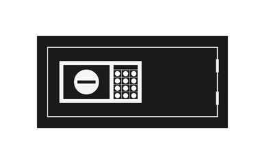 Safety box deposit icon design vector illustration. Secure money bank box finance.	

