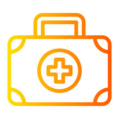 medical kit gradient icon