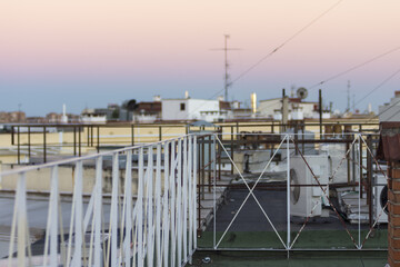 Madrid buildings roofs