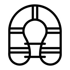 lifesaver line icon