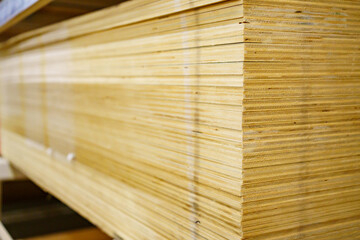 OSB board. sheet material is used in construction. hardware store. 