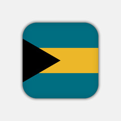 Fototapeta premium Bahamas flag, official colors. Vector illustration.