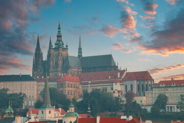 Obraz premium St. Vitus Cathedral in the center of Prague.