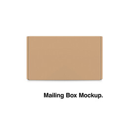 Box_kraftRealistic kraft mailing box mockup. Up view. Ready for presentation your product. Vector illustration. EPS10.	