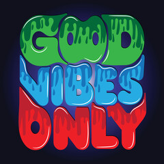 Hand written lettering Good Vibes. Modern calligraphy.